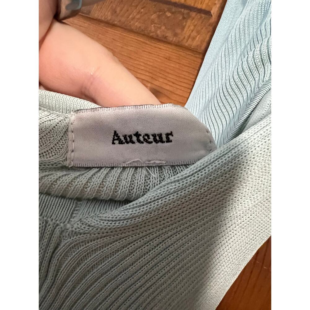 AUTEUR Women's Joan Open Back Rib Knit Maxi Dress Pale Mint Green Size M - Picture 12 of 16